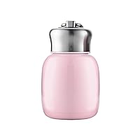 200/280ml Mini Stainless Steel Vacuum Flasks Thermos Cup Coffee Tea Milk Travel Mug Thermo Bottle Travel Water Bottles (Capacity : 201-300ml, Color : Peach pink)