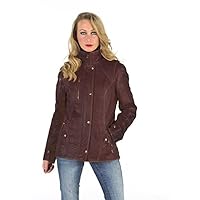 Womens Professional Coat Style Lambskin Leather Jacket