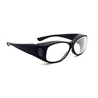 Radiation Safety Glasses - Fitovers In Large Plastic Black Safety Frame With Permanent Side Shields