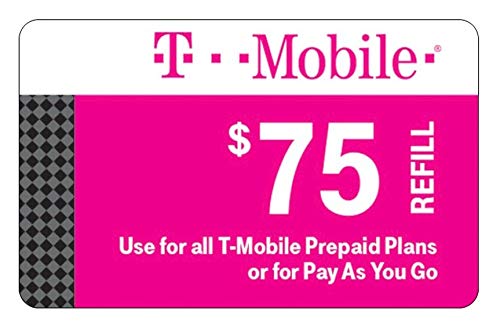 T-mobile $75 Prepaid Refill Card for all T-Mobile Prepaid Plans or Pay As You Go No Annual Contract (email Delivery immediately)