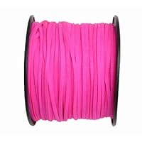 Faux Leather Suede Beading Cord (Neon Pink, 10 ft)