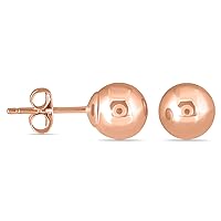 4mm - 8mm Ball Stud Earrings Avalible in 10K Yellow Gold, White Gold and Rose Gold
