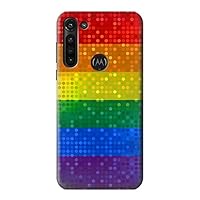 R2683 Rainbow LGBT Pride Flag Case Cover for Motorola Moto G8 Power