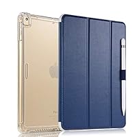 Valkit iPad Air (3rd Gen) 10.5'' 2019 / iPad Pro 10.5'' 2017 Case Smart Folio Stand Protective Translucent Frosted Back Cover for Apple iPad Air 3 10.5 Inch 2020 Auto Sleep/Wake,Navy Blue