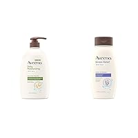 Aveeno Daily Moisturizing 33 Fl Oz and Stress Relief 18 Fl Oz Body Washes with Oat and Lavender