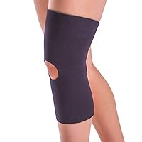 BraceAbility Open Patella/Open Back Neoprene Knee Sleeve | Water-Resistant Athletic Compression Knee Brace for Swimming, Wakeboarding, Scuba Diving, Surfing, Waterskiing and Other Sports (3XL)