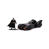 Jada Toys DC Comics 1:32 1989 Batmobile Die-cast Car with Batman Figure, Toys for Kids and Adults (JadaToys31704) , Black
