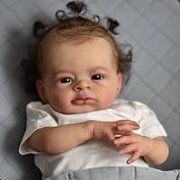Reborn Baby Dolls 19 inch Realistic Newborn Baby Dolls Real Life Cloth Body Soft Silicone Reborn Babies Lifelike Toddler Kids Gifts for Girl Toys Age 3+