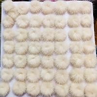 50/25pcs 40mm Pompom Balls for Sewing On Knitted Keychain Scarf Shoes Hats DIY Jewelry Crafts Accessories Craft Decorations ( Color : Beige , Size : 40mm 50pcs )