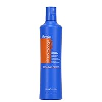 No Orange Shampoo With Blue Pigments To Eliminate Unwanted Orange Brassy Tones In Lightened Brunettes and Brown Hair 11.83oz
