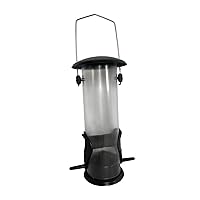 Plastic Tube Bird Feeders for Outdoor Hanging Squirrels Proof Wild Bird Feeders with Perches and Double Feeding Ports Plastic Tube Bird Feeders for Outdoors Hanging for Outside Wild Birds Squirrels
