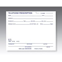 Telephone Prescription Pads (100 Sheets per Pad) [Pack of 10 Pads]
