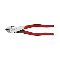 Klein Tools D248-8 Pliers, Made in USA, Diagonal Cutting Multi-Purpose Pliers with Angled Head, High-Leverage Design, and Short Jaw, 8-Inch