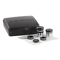 Celestron - PowerSeeker Telescope Accessory Kit - Includes 2X 1.25 Kellner Eyepieces, 3 Colored Telescope Filters, and Cleaning Cloth - Telescope Eyepiece Kit for Beginners