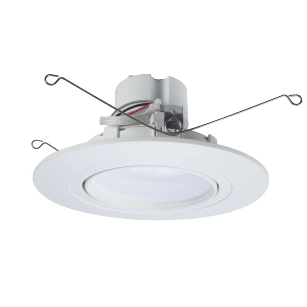 HALO RA 5/6 Inch Integrated LED Retrofit LED Module Recessed Light with Gimbal Trim Selectable CCT (2700-5000K) 1000 Lumens White