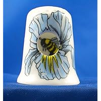 Porcelain China Thimble - Peep - Bee in Flower