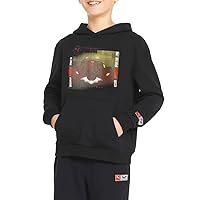 Puma Kids Boys X Batman Graphic Hoodie Casual Outerwear - Black