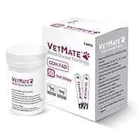 Dogs & Cats Diabetes Test Strips - 50 Count Strips Compatible with VetMate Diabetes Testing Kit