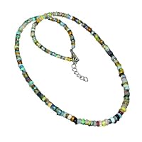 Natural Ethiopian Opal Rondelle Beads Necklace 3-4MM Fire Opal 16Inch Strand Gift Jewelry