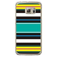 Second Skin Moisture Stripe Black (Clear) Design by Moisture/for Galaxy S6 Edge SCV31/au ASCV31-PCCL-277-Y324