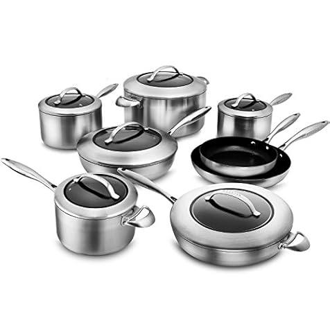 Scanpan CTX 14-piece Stainless Steel Cookware Set with Stratanium Nonstick Coating