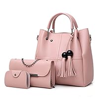 Pinkapple Handbag for Women PU Leather Shoulder Bags Tote Satchel 3pcs Purse Set