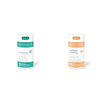 Immunity & Collagen Supplements (60 Capsules Each) - Vitamin C, Zinc, Echinacea, 2000mg Collagen Peptides Blends (1 Pack Each)