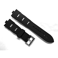 Ewatchparts 8/21MM BLACK SILICONE RUBBER WATCH BAND BRACELET FITS FOR BVLGARI DIAGONO TOP QY