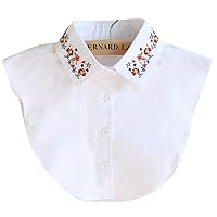 False Collar Detachable Half Shirt Blouse Classical Fake Collar Embroidery Designs for Women Girls