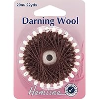Wool & Polyester Darning Yarn 20m Brown - Each