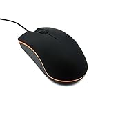 Wired Mouse, USB Wired Computer Mouse for Right or Left Hand, Ergonomic Computer Mouse with Durable Clicks for PC, Computer, Laptop, Desktop, Chromebook, Notebook, Mac (Black)