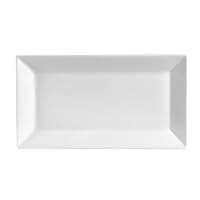 CAC China KSE-61 Kingsquare 16-1/4-Inch by 9-Inch Super White Porcelain Rectangular Platter, Box of 12