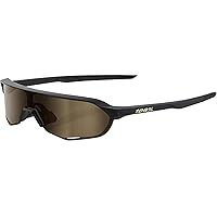 S2 Sport Performance Cycling Sunglasses (Matte Black - Soft Gold Mirror Lens)