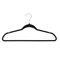 Honey Can Do 30-Pack Slim Profile Rubber Hangers, Black HNG-08664, 17.5” x 9 inches