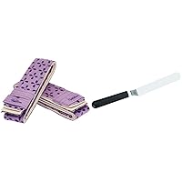 Wilton Bake-Even Cake Strips for Evenly Baked Cakes, 2-Piece Set, Purple, Fabric & Icing Spatula, 13-Inch, Angled Cake Spatula, Steel