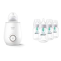 Fast Baby Bottle Warming Bundle with Anti-Colic , AirFree Vent, 9 Ounce, 4 Pack