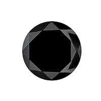 2.46 Cts of 7.48x7.40x6.48 mm AA Round Brilliant (1 pc) Loose Treated Fancy Black Diamond (DIAMOND APPRAISAL INCLUDED)