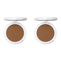 e.l.f. Camo Powder Foundation, Lightweight, Primer-Infused Buildable & Long-Lasting Medium-to-Full Coverage Foundation, Deep 540 N (Pack of 2)