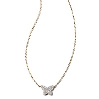 Kendra Scott Butterfly 14k Yellow 14k Gold-Plated Brass Necklace in White Diamond, Fine Jewelry for Women