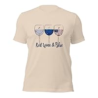 Happy 4Th of July Wine Glasses Shirt | Red Wine Blue | Patriotic Shirt | Independence Day T-Shirt
