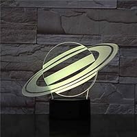 Night Light 3D Illusion Lamp Planet Desk Lights Dimmable 16 Color Changing Smart Touch, Home Bedroom Decor Lamp for Girls Boys Children Birthday New Year Festival Gifts