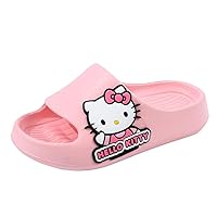 Children's Cloud Slippers, Girls' Sandals and Slippers, Non-Slip Open Toe Quick-Drying Soft and Comfortable Thick-Soled Shoes for Shower and Bathroom
