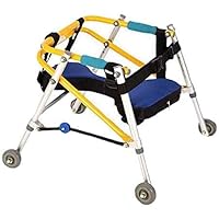 Lightweight Folding Four Wheel Rollator Walker with Padded Seat for Toddlers, Kids, Teens with Special Needs, Cerebral Palsy - Durable, Height Adjustable,M