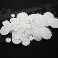1 set 46 kinds of gear bag white plastic gear DIY accessories for toys gear robot technology