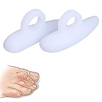 1Pair/2Pcs Gel Hammer Toe Crest Pads - Right and Left Soft Silicone Hammertoe Support Crest Cushion - Corrector and Straightener for Overlapping, Curled, Curved, Claw Toe, Diabetes Toes