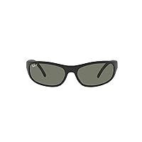 Ray-Ban Man Sunglasses Black Frame, Green Lenses, 60MM