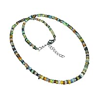 925 Silver Natural Multi Color Ethiopian Fire Opal Beads Gemstone Handmade necklace Gift Jewelry