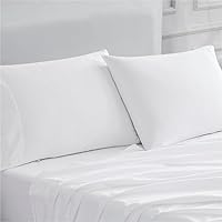 Luxury Cotton 400 Thread Count Ultimate Cotton Percale King Pillowcases, Set of 2, Arctic White