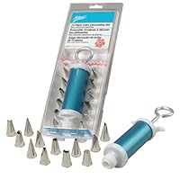 Ateco #556 13 Piece Cake Decorating Set, 12 Decorating Tips with Plunger Style Decorating Tool