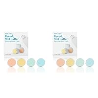 Frida Baby Electric Nail Buffer Replacement Pads | Safe + Easy Grooming, Trimming, and Nail Filing for Newborn, Toddler, or Children's Fingernails and toenails, 4 Buffer Pads (Pack of 2)